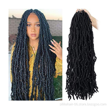 New 36inch Long Goddess Braiding Dreadlocks Hair For Black Women Nu Locs Crochet Braid Hair Synthetic Faux Locs Extension